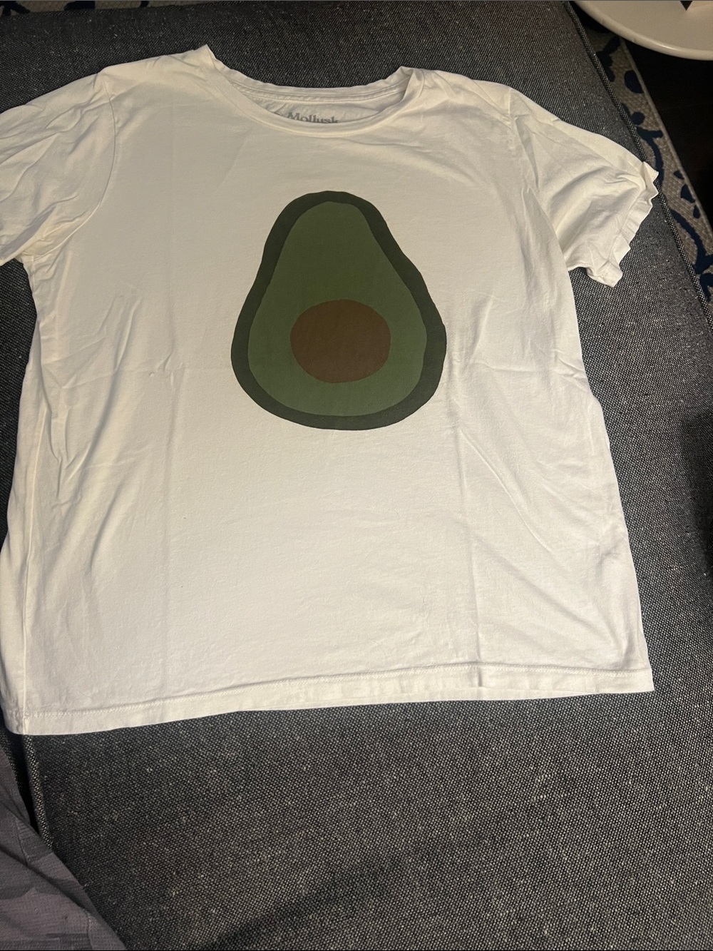 White Short-Sleeve Avocado Graphic Tee